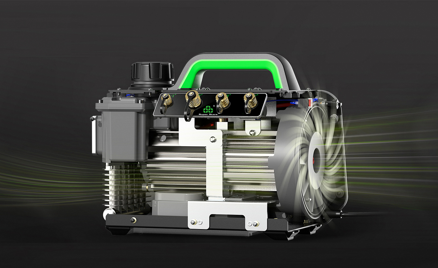 Двухступенчатый вакуумный насос с воздушным охлаждением Super Stars ST-FL8 241 л/мин